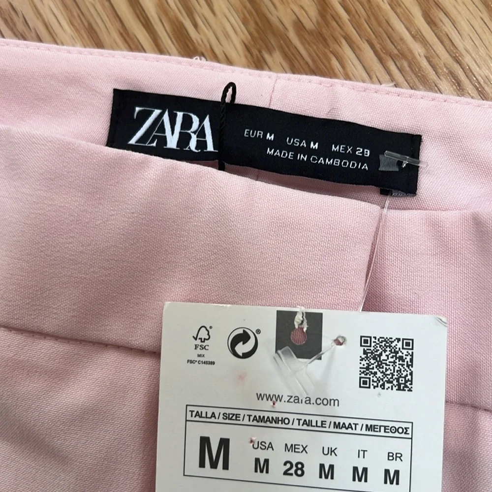 New! Zara medium light pink trouser pants .